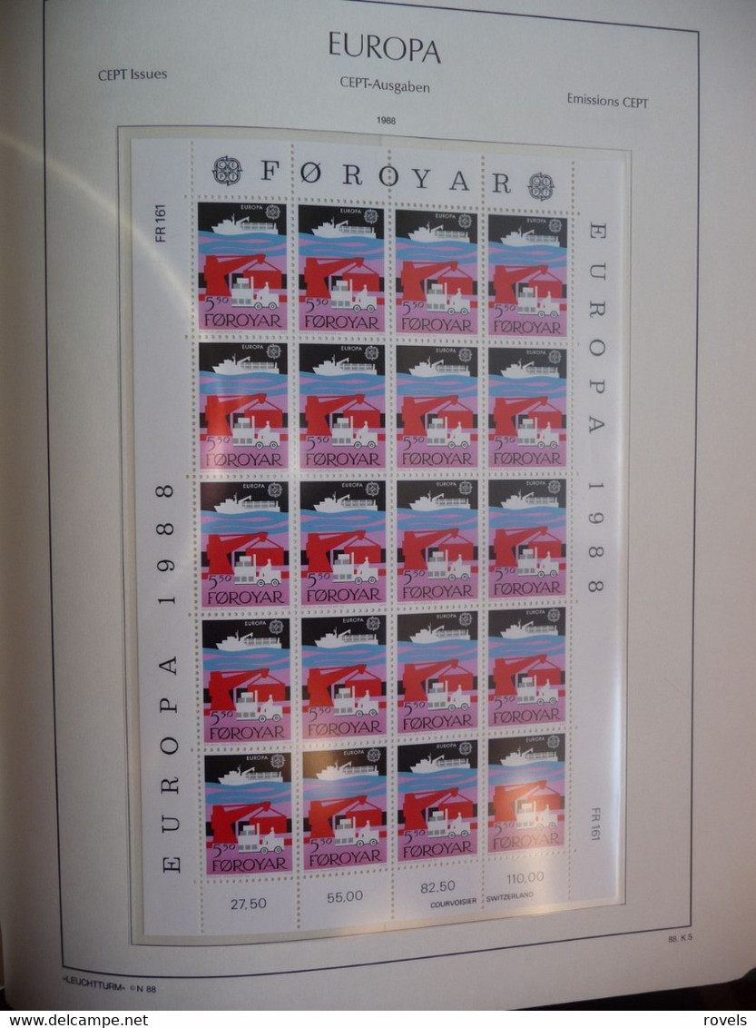 Europa -cept 1986 through 1988 MNH . all in a luxury leuchttrum album. see scan.