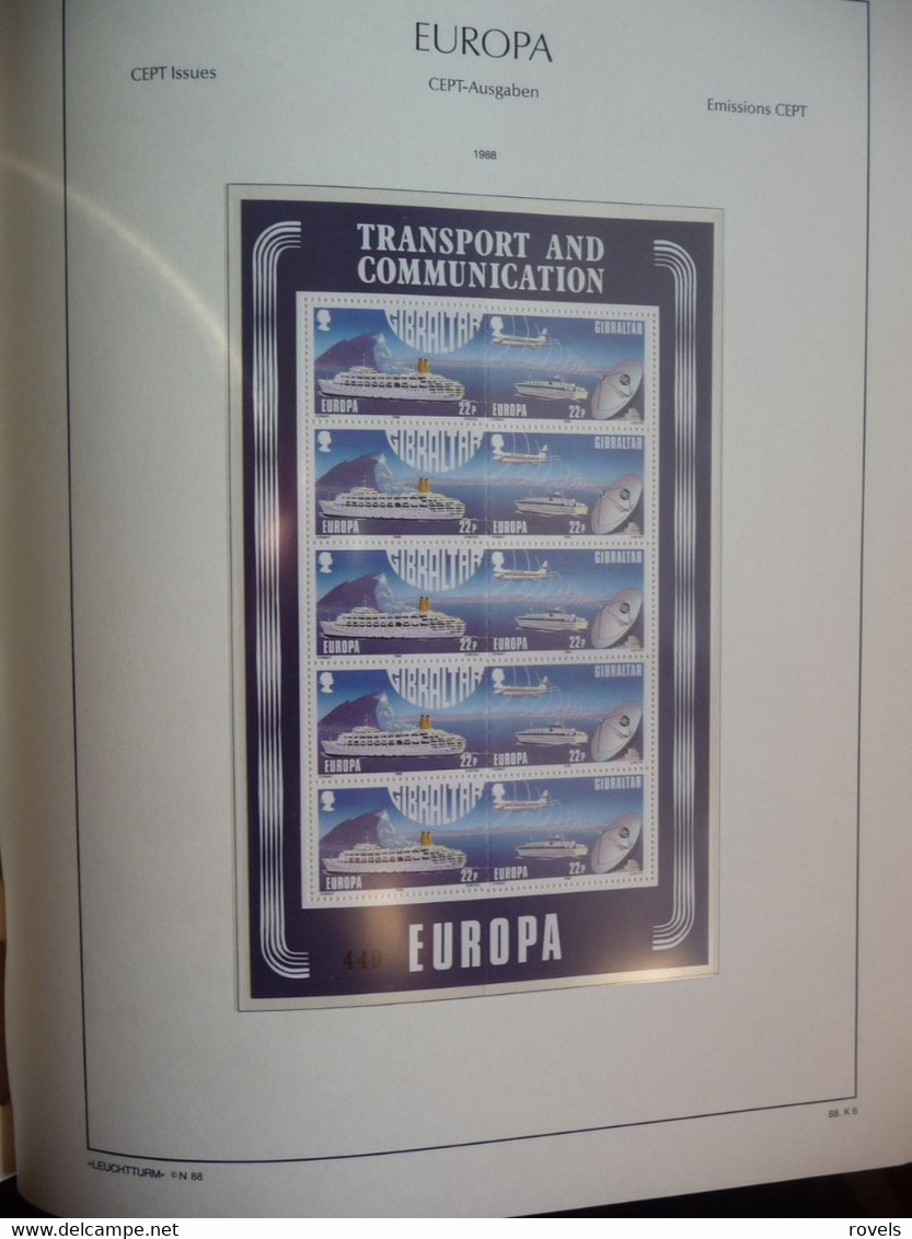 Europa -cept 1986 through 1988 MNH . all in a luxury leuchttrum album. see scan.