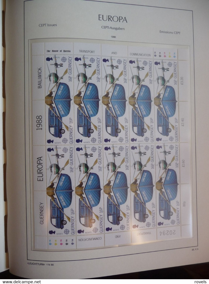 Europa -cept 1986 through 1988 MNH . all in a luxury leuchttrum album. see scan.