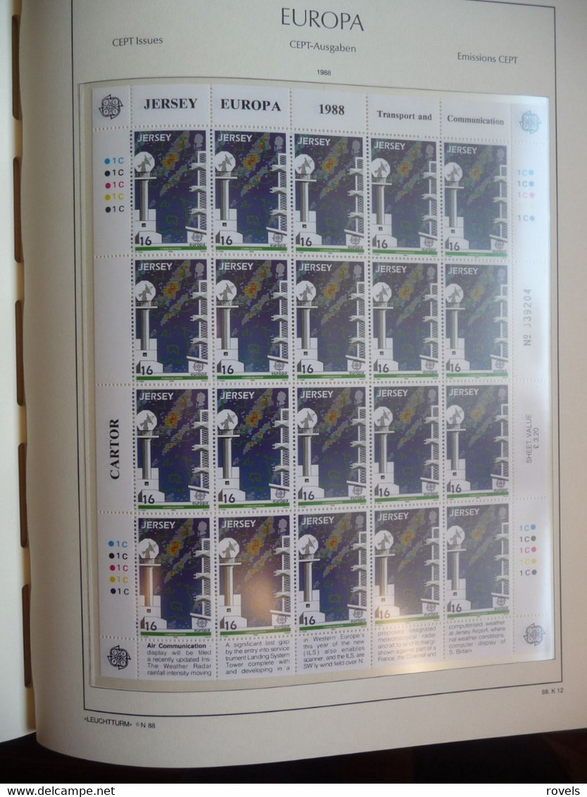 Europa -cept 1986 through 1988 MNH . all in a luxury leuchttrum album. see scan.