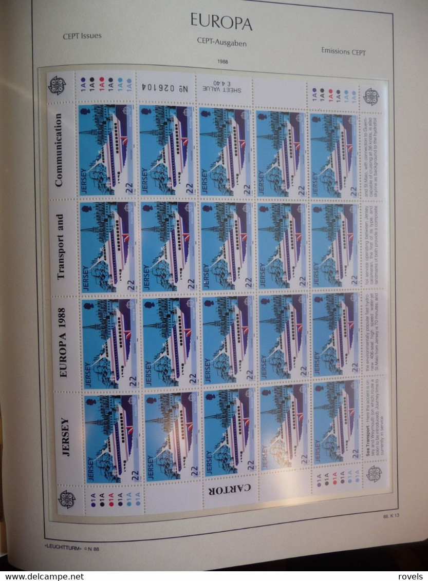 Europa -cept 1986 through 1988 MNH . all in a luxury leuchttrum album. see scan.