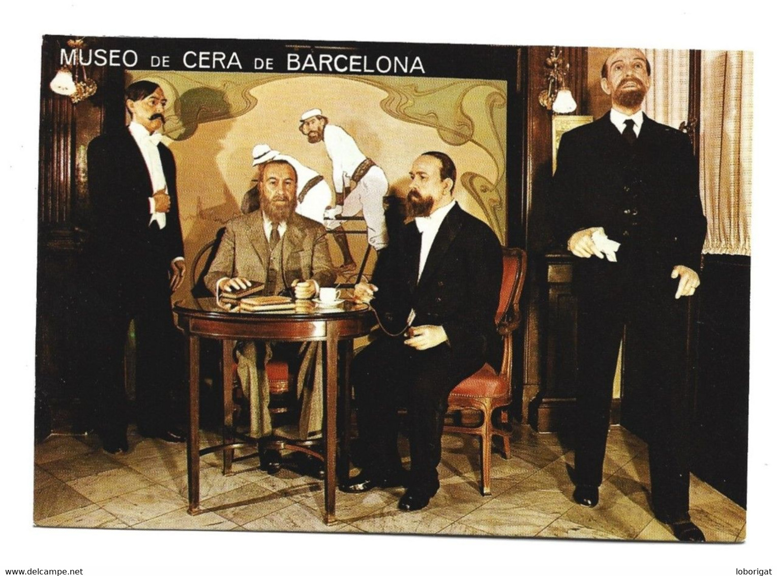 "ELS 4 GATS".- ( E. GRANADOS, S. RUSIÑOL, I. ALBENIZ Y J. MARAGALL ).-  MUSEO DE CERA DE BARCELONA - Musées