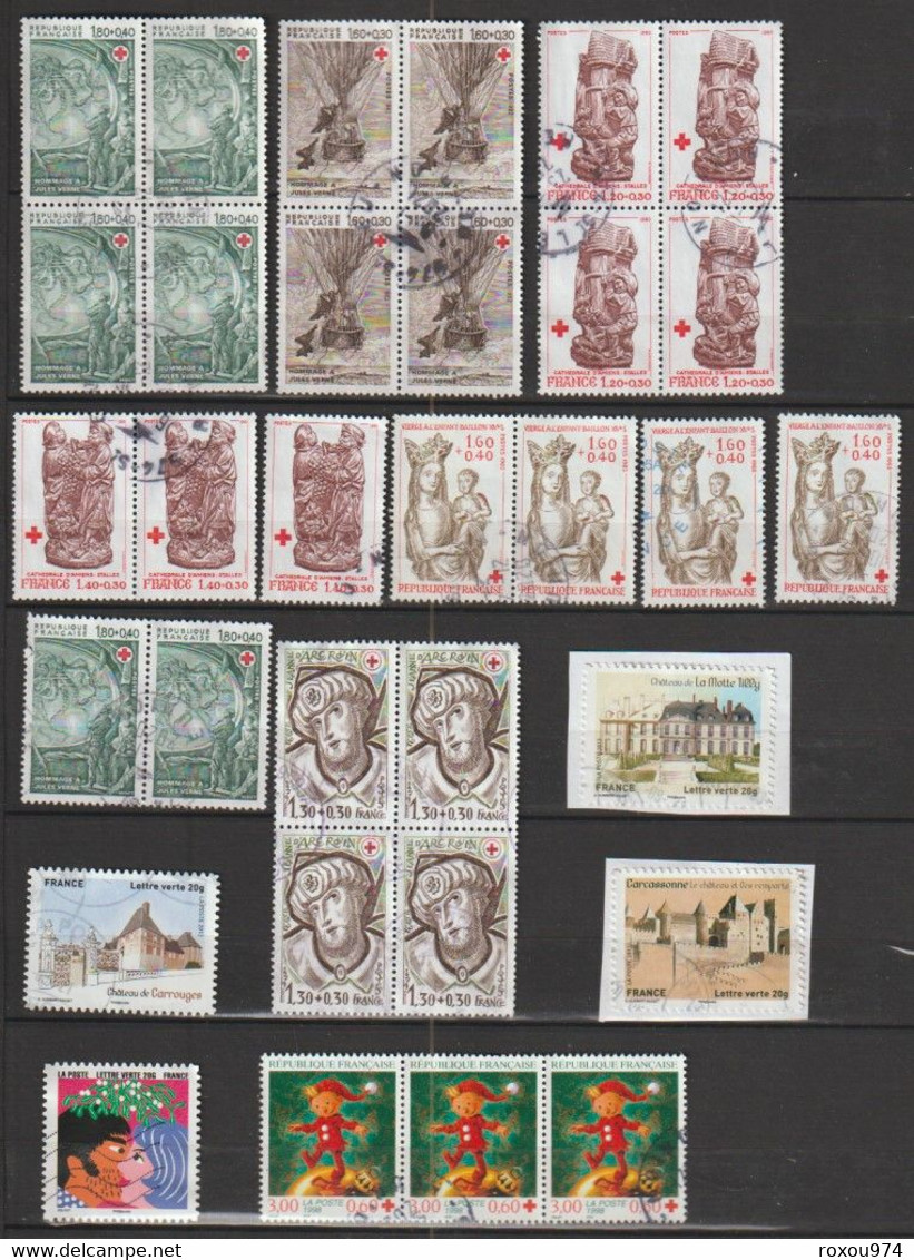 LOT 2550 PETITS  TIMBRES   OBLITERES +  628 GRANDS OBLITERES + 2ème LOT à VOIR A PARTIR Des NEPTUNE  422 TIMBRES - Vrac (min 1000 Timbres)