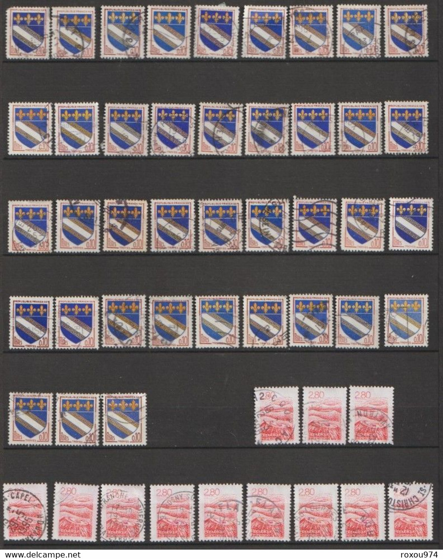 LOT 2550 PETITS  TIMBRES   OBLITERES +  628 GRANDS OBLITERES + 2ème LOT à VOIR A PARTIR des NEPTUNE  422 TIMBRES