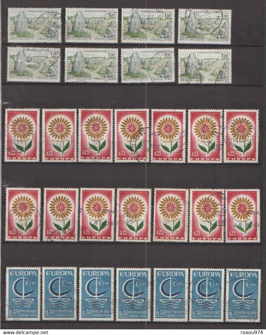 LOT 2550 PETITS  TIMBRES   OBLITERES +  628 GRANDS OBLITERES + 2ème LOT à VOIR A PARTIR des NEPTUNE  422 TIMBRES