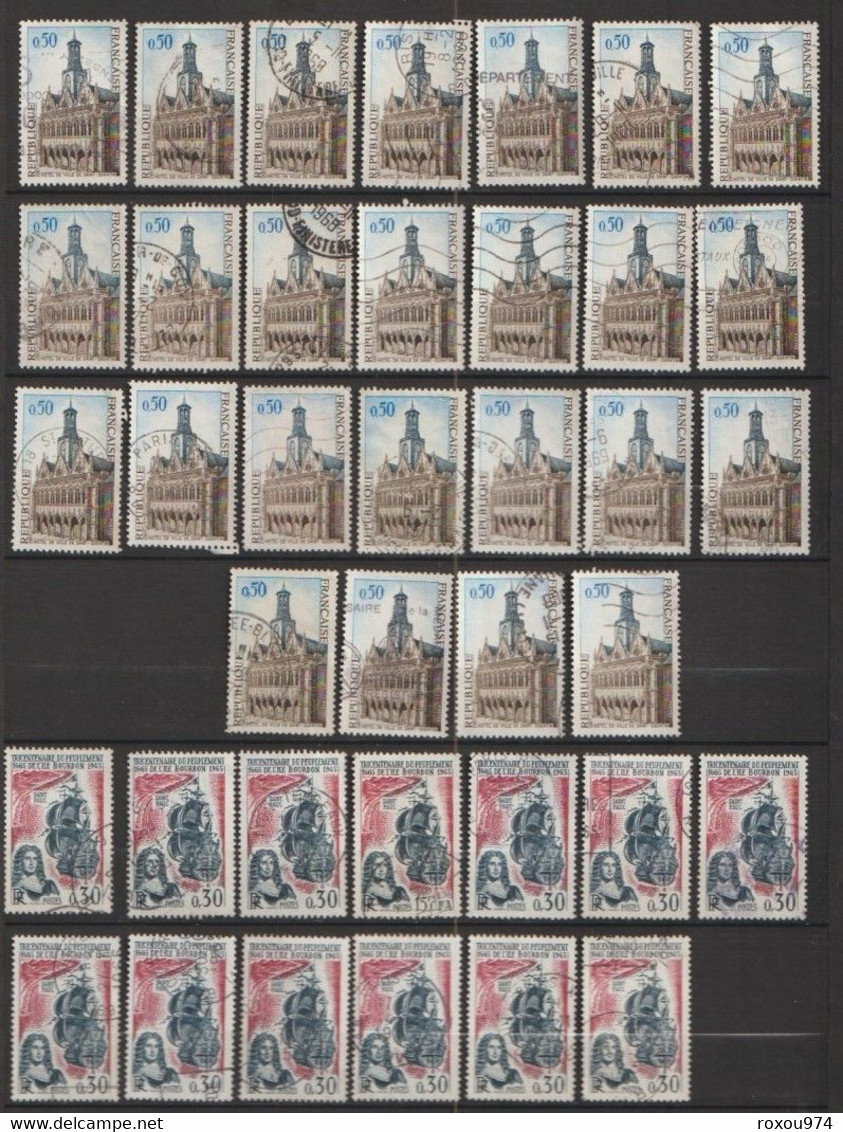 LOT 2550 PETITS  TIMBRES   OBLITERES +  628 GRANDS OBLITERES + 2ème LOT à VOIR A PARTIR des NEPTUNE  422 TIMBRES