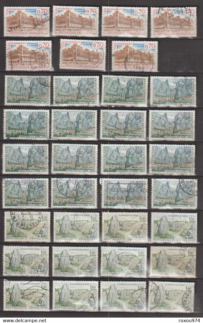 LOT 2550 PETITS  TIMBRES   OBLITERES +  628 GRANDS OBLITERES + 2ème LOT à VOIR A PARTIR des NEPTUNE  422 TIMBRES