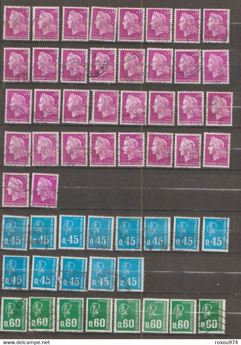 LOT 2550 PETITS  TIMBRES   OBLITERES +  628 GRANDS OBLITERES + 2ème LOT à VOIR A PARTIR des NEPTUNE  422 TIMBRES