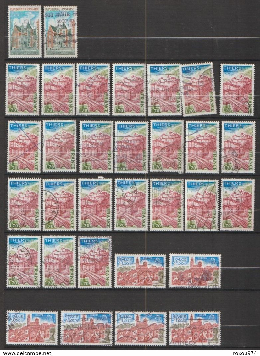 LOT 2550 PETITS  TIMBRES   OBLITERES +  628 GRANDS OBLITERES + 2ème LOT à VOIR A PARTIR des NEPTUNE  422 TIMBRES