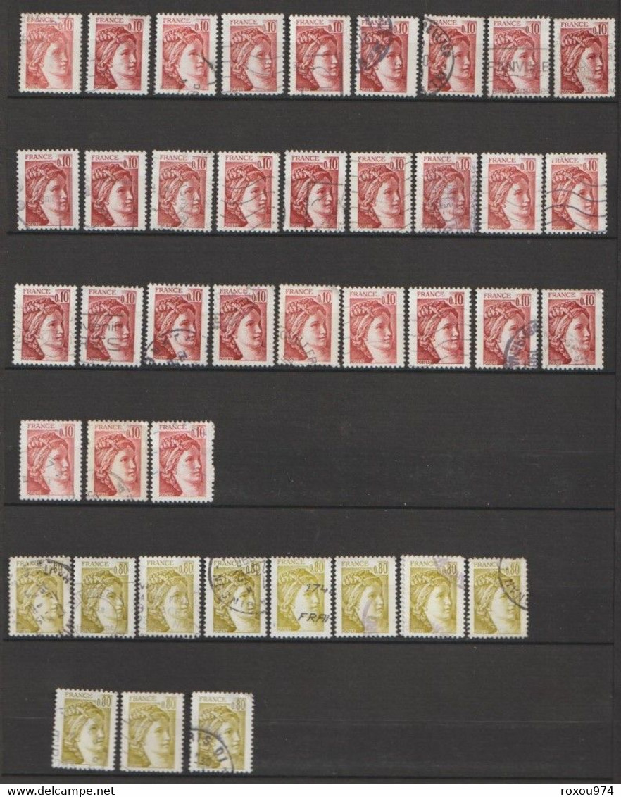 LOT 2550 PETITS  TIMBRES   OBLITERES +  628 GRANDS OBLITERES + 2ème LOT à VOIR A PARTIR des NEPTUNE  422 TIMBRES