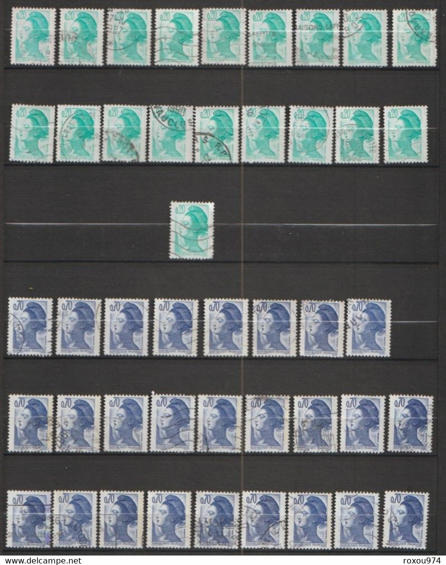 LOT 2550 PETITS  TIMBRES   OBLITERES +  628 GRANDS OBLITERES + 2ème LOT à VOIR A PARTIR des NEPTUNE  422 TIMBRES