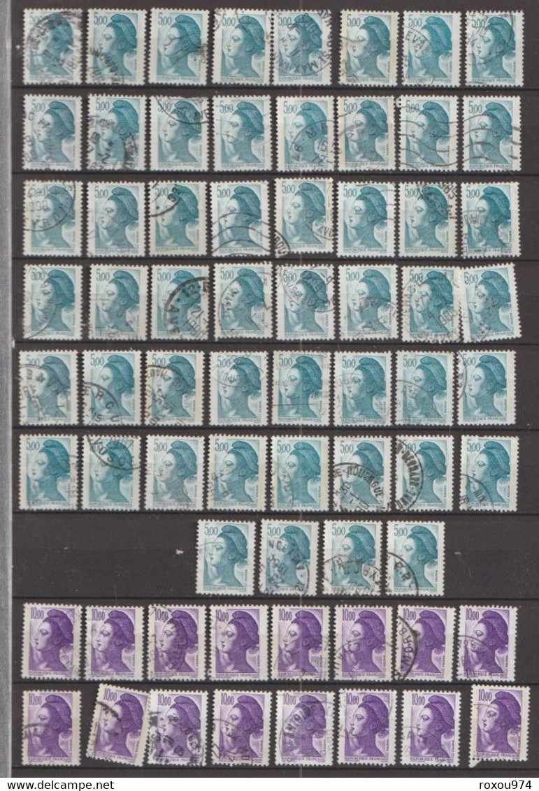 LOT 2550 PETITS  TIMBRES   OBLITERES +  628 GRANDS OBLITERES + 2ème LOT à VOIR A PARTIR des NEPTUNE  422 TIMBRES