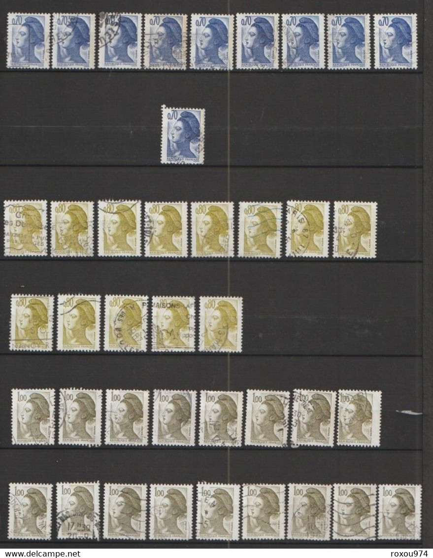 LOT 2550 PETITS  TIMBRES   OBLITERES +  628 GRANDS OBLITERES + 2ème LOT à VOIR A PARTIR des NEPTUNE  422 TIMBRES