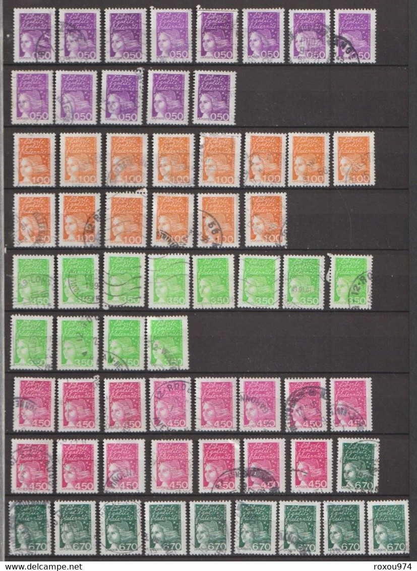 LOT 2550 PETITS  TIMBRES   OBLITERES +  628 GRANDS OBLITERES + 2ème LOT à VOIR A PARTIR des NEPTUNE  422 TIMBRES