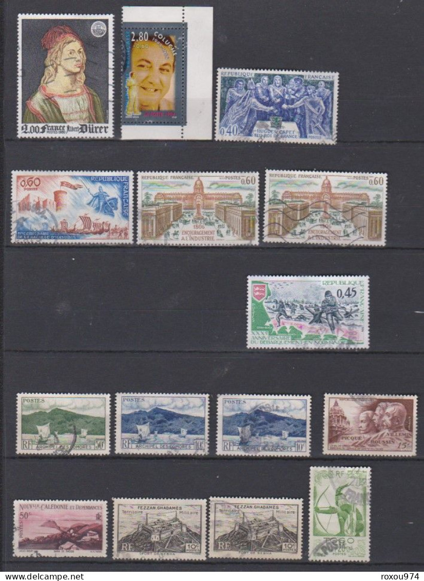 LOT 2550 PETITS  TIMBRES   OBLITERES +  628 GRANDS OBLITERES + 2ème LOT à VOIR A PARTIR des NEPTUNE  422 TIMBRES