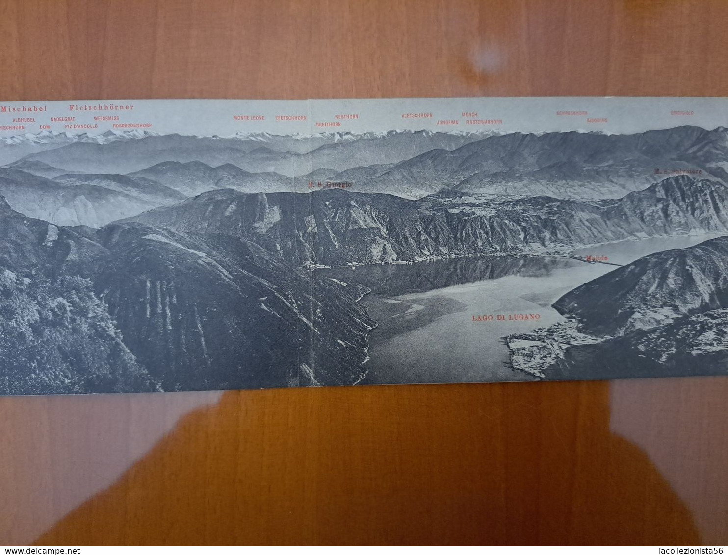 12187-PANORAMA DAL MONTE GENEROSO-FORMATA DA TRE CARTOLINE-1900-FP - Altri & Non Classificati