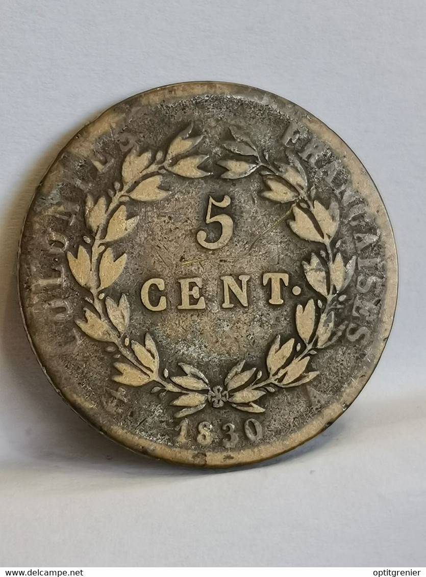 5 CENTIMES CHARLES X 1830 A PARIS COLONIES FRANCAISES / FRANCE - Französische Kolonien (1817-1844)