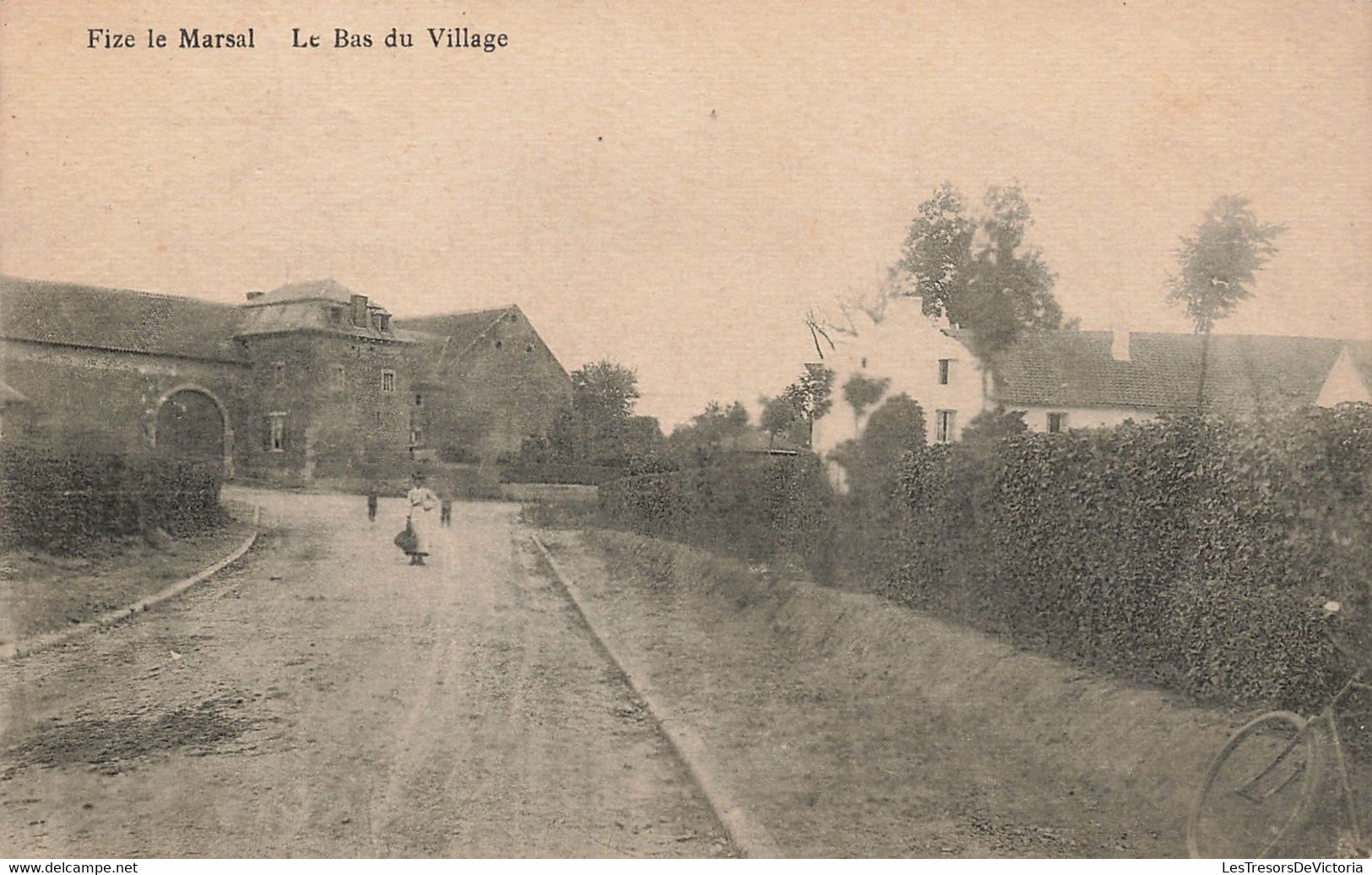 CPA - Belgique - Fize Le Marsal - Le Bas Du Village - Edit. Henri Kaquet - Oblitéré 1924 - Animé - Sonstige & Ohne Zuordnung