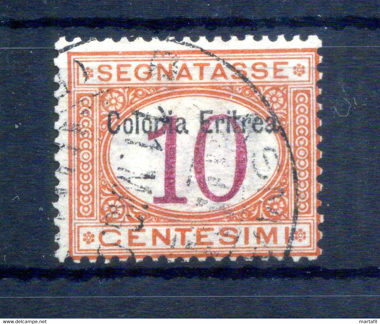 1903 ERITREA Segnatasse N.2 10 Centesimi USATO - Erythrée