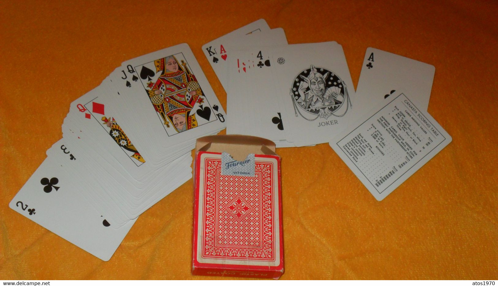 JEU DE 54 CARTES VICTORIA HERACLIO FOURNIER VITORIA ESPANA PAQUET ROUGE.. - 54 Cartas