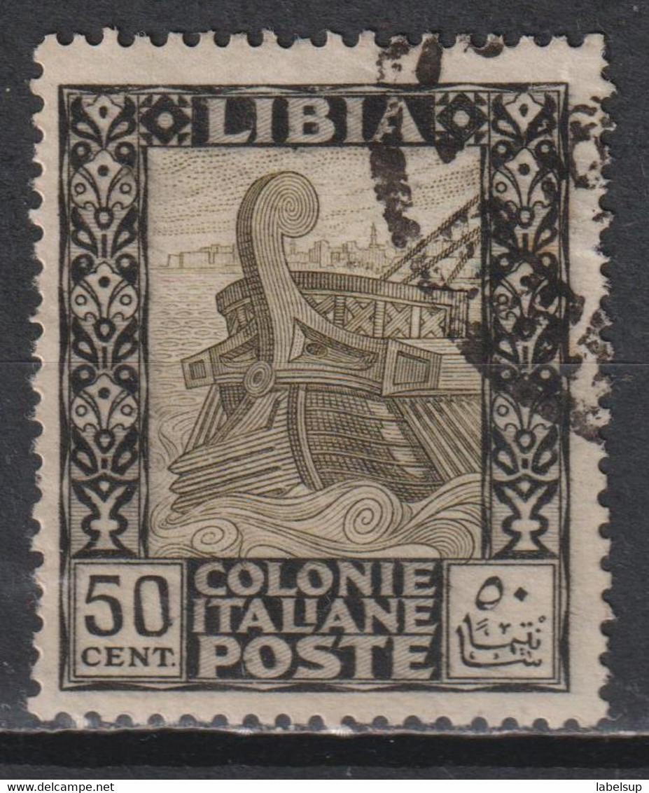 Timbre Oblitéré De Libye Italienne De 1921 N° 29 - Libya