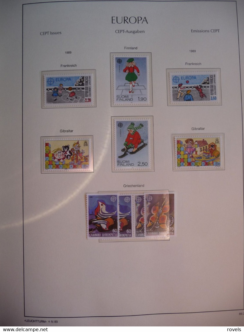 Europa -cept 1989 Through 1991 MNH . All In A Luxury Leuchttrum Album. See Scan. - Collections