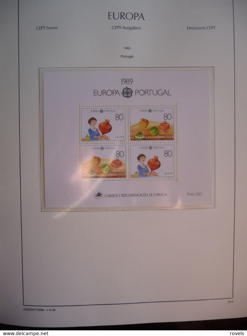 Europa -cept 1989 through 1991 MNH . all in a luxury leuchttrum album. see scan.