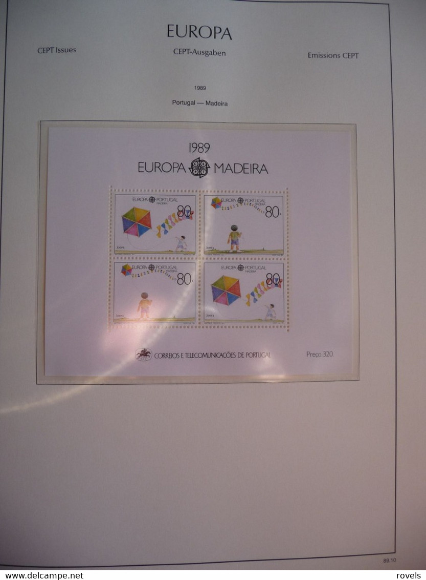 Europa -cept 1989 through 1991 MNH . all in a luxury leuchttrum album. see scan.