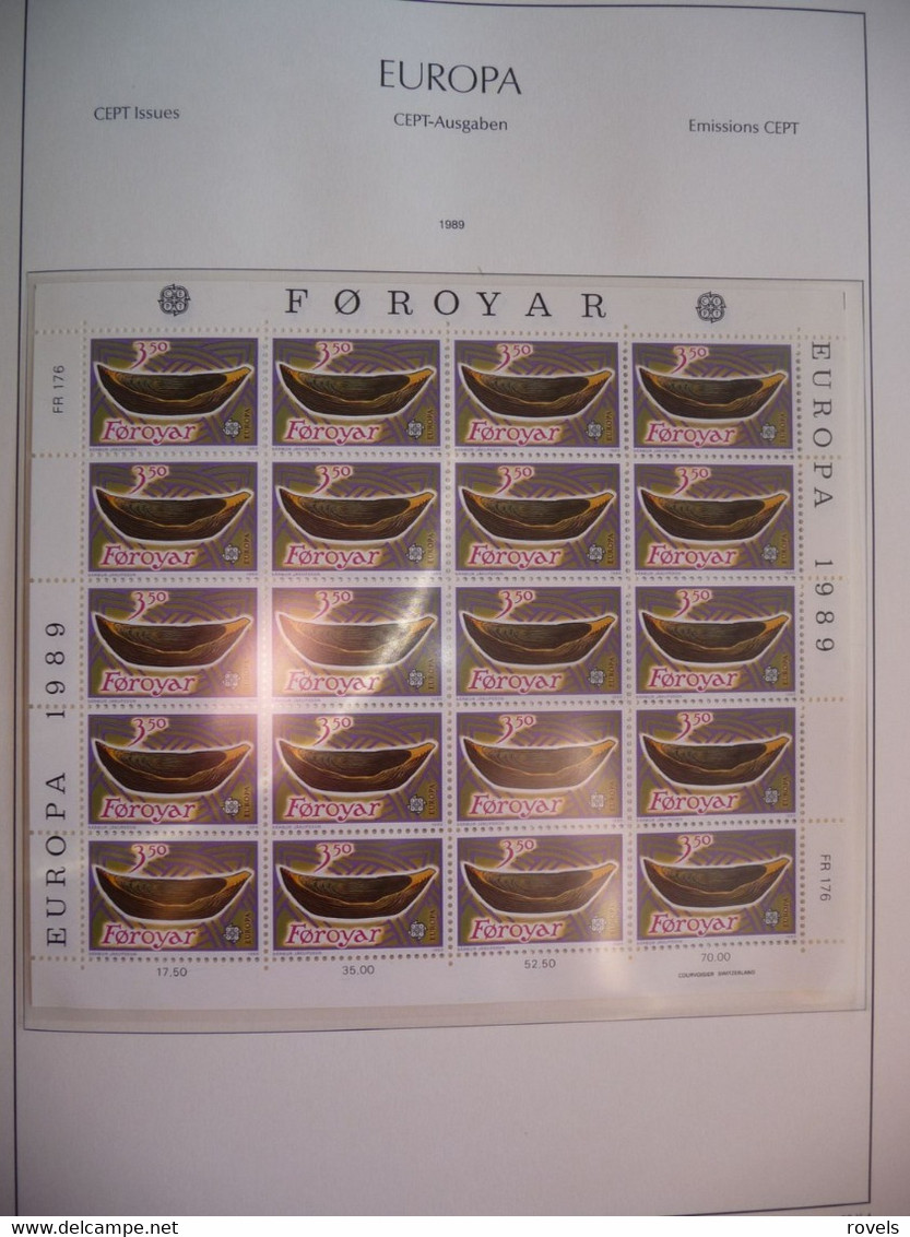 Europa -cept 1989 through 1991 MNH . all in a luxury leuchttrum album. see scan.