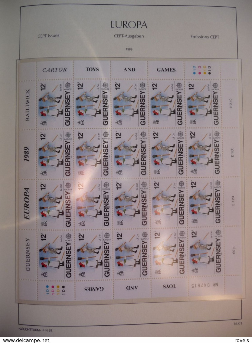 Europa -cept 1989 through 1991 MNH . all in a luxury leuchttrum album. see scan.