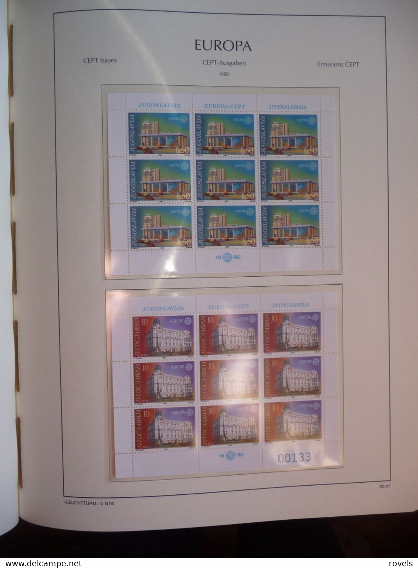 Europa -cept 1989 through 1991 MNH . all in a luxury leuchttrum album. see scan.