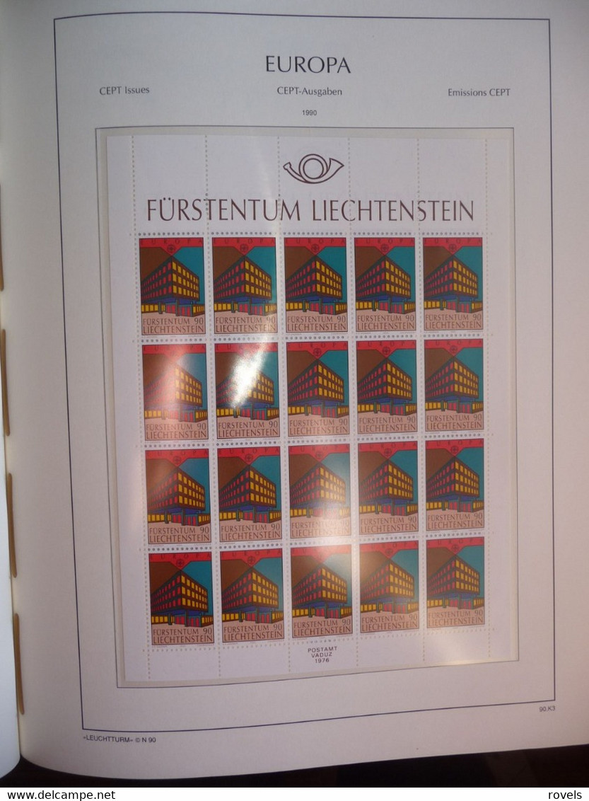 Europa -cept 1989 through 1991 MNH . all in a luxury leuchttrum album. see scan.