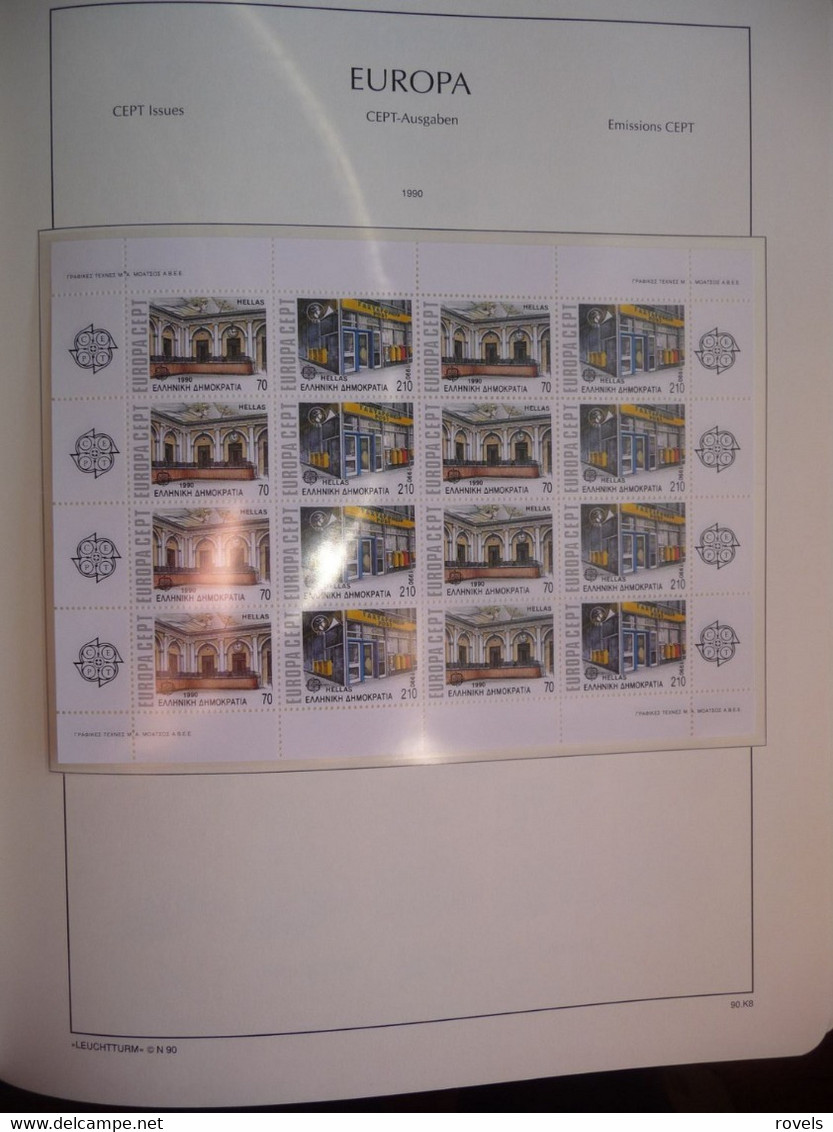 Europa -cept 1989 through 1991 MNH . all in a luxury leuchttrum album. see scan.