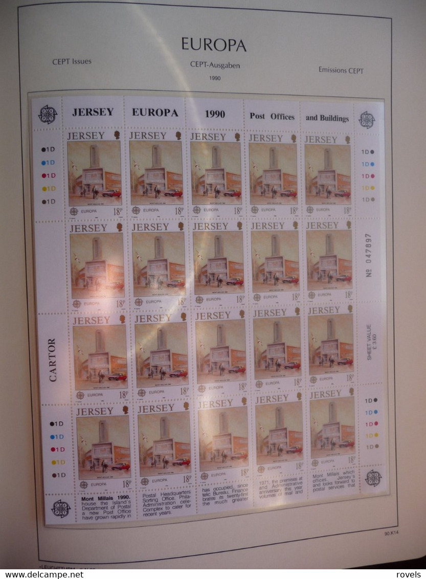 Europa -cept 1989 through 1991 MNH . all in a luxury leuchttrum album. see scan.