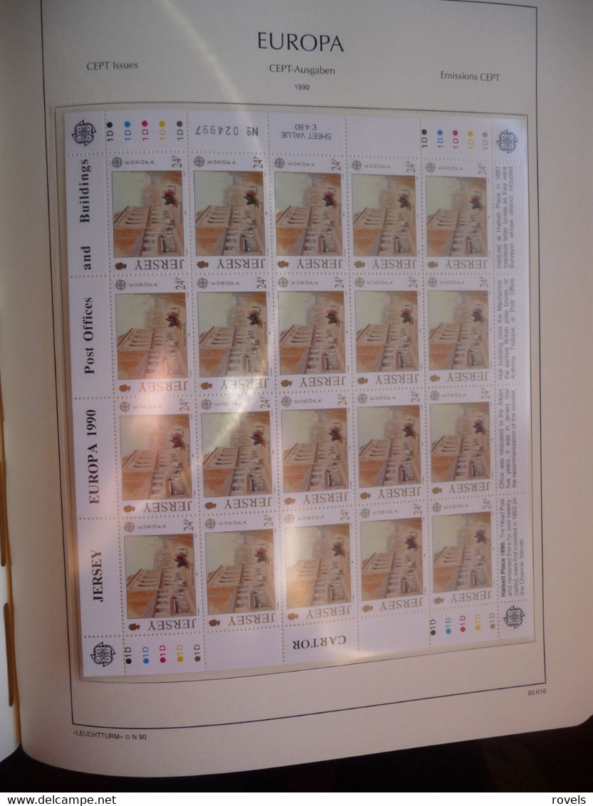 Europa -cept 1989 through 1991 MNH . all in a luxury leuchttrum album. see scan.