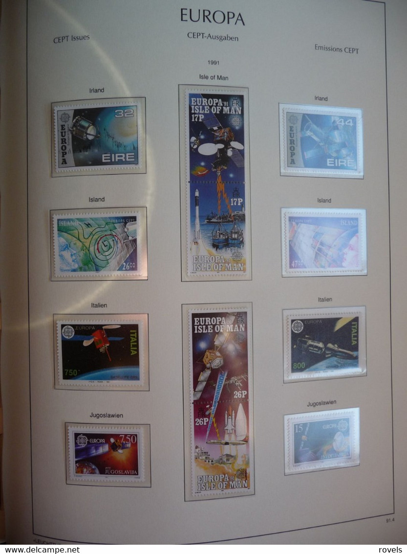 Europa -cept 1989 through 1991 MNH . all in a luxury leuchttrum album. see scan.