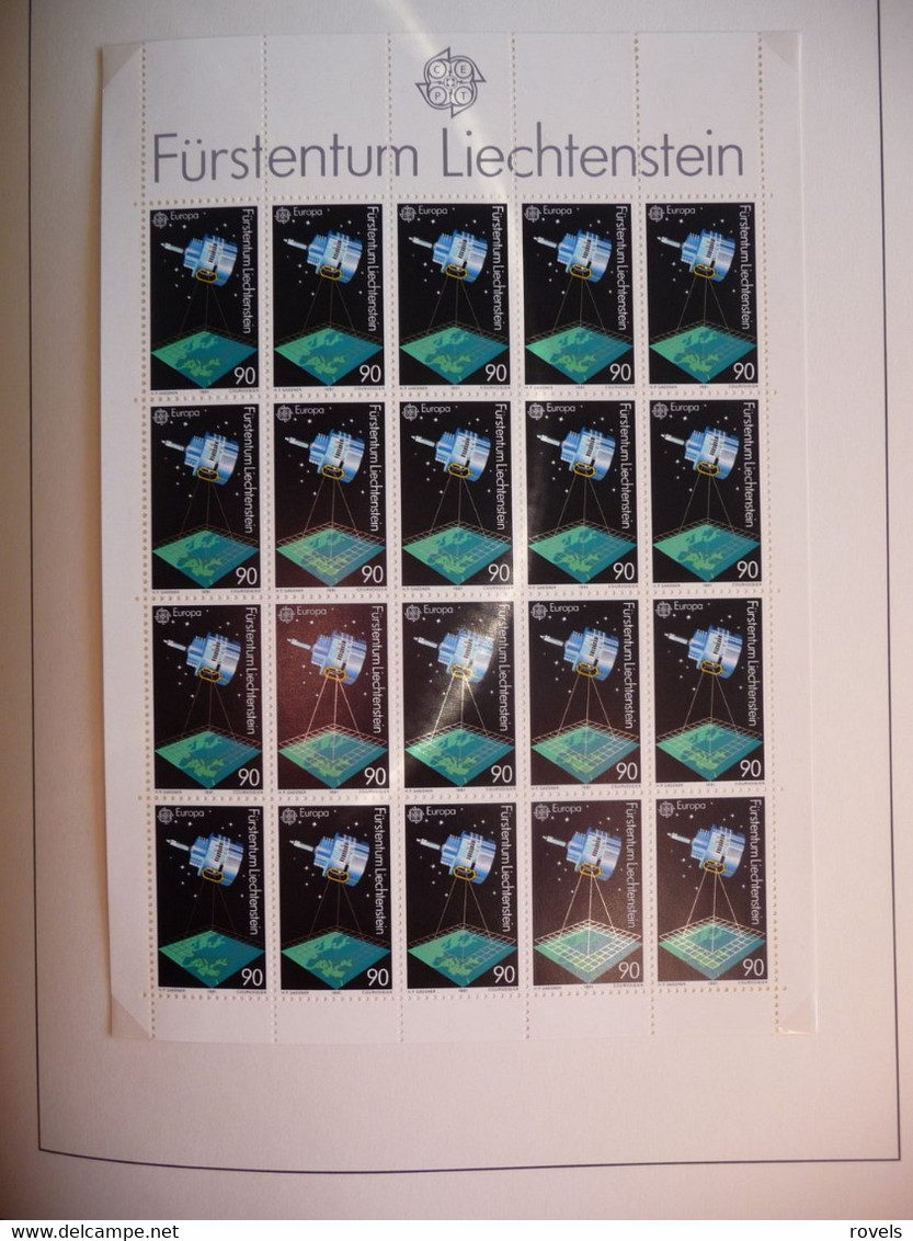 Europa -cept 1989 through 1991 MNH . all in a luxury leuchttrum album. see scan.