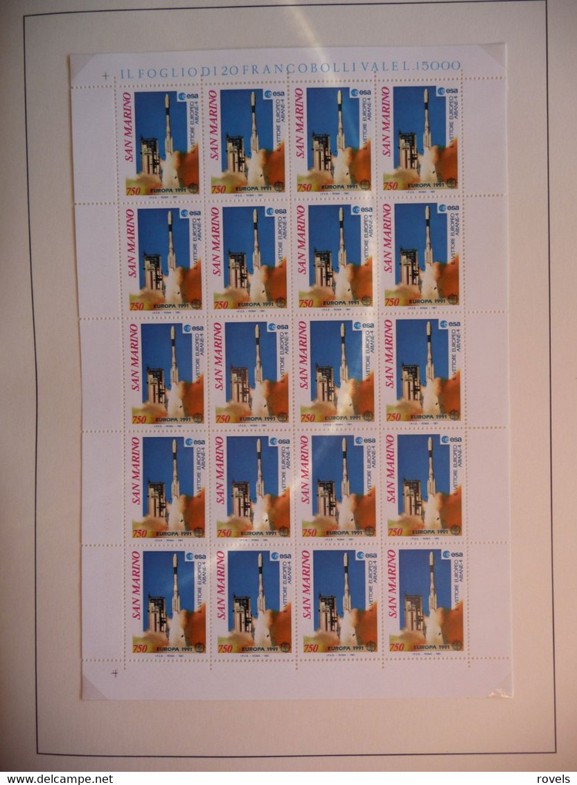 Europa -cept 1989 through 1991 MNH . all in a luxury leuchttrum album. see scan.