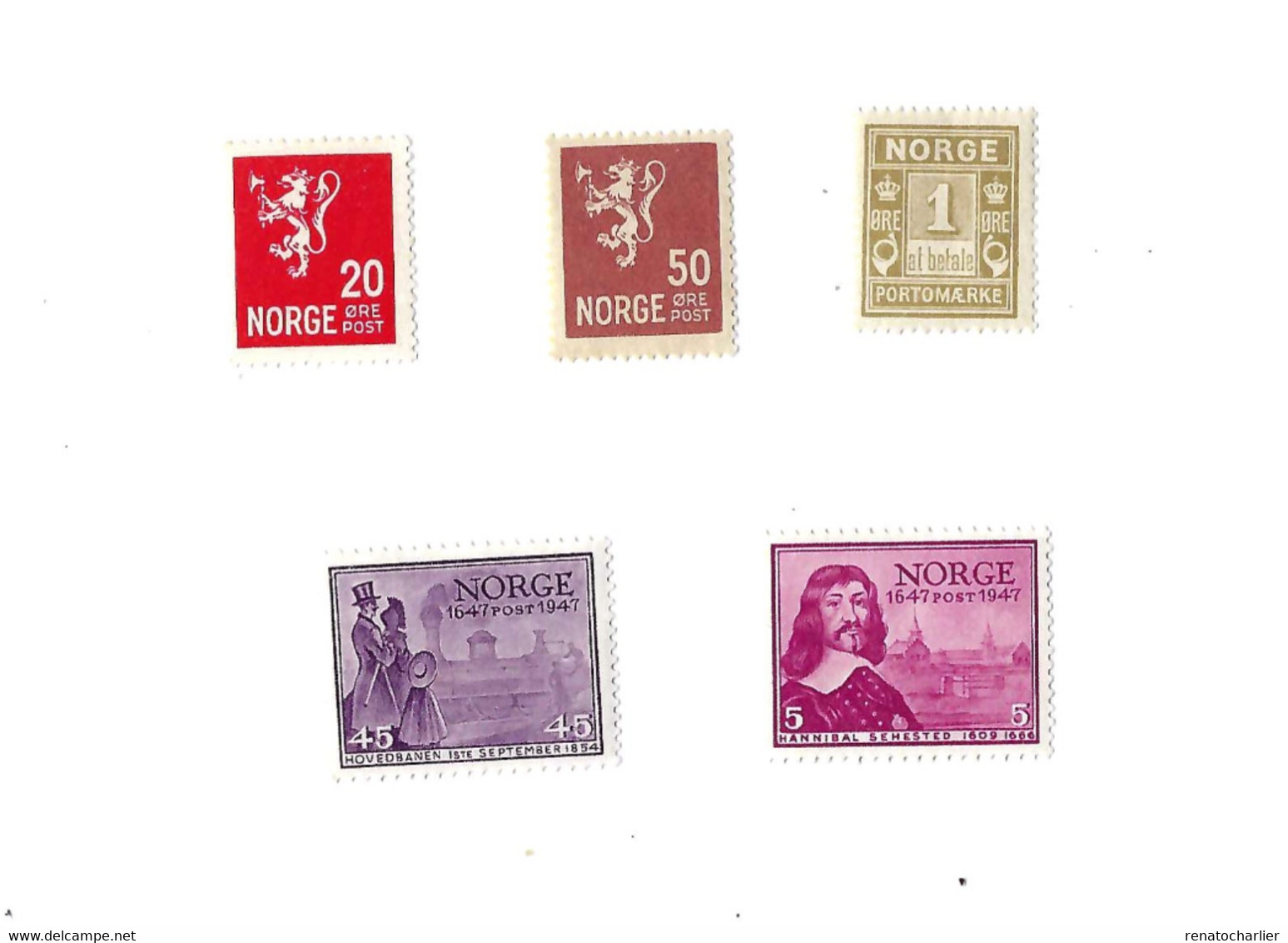 Taxe,Cor Postal,tricentenaire De La Poste En Norvège.MH,Neuf Charnière. - Dienstmarken