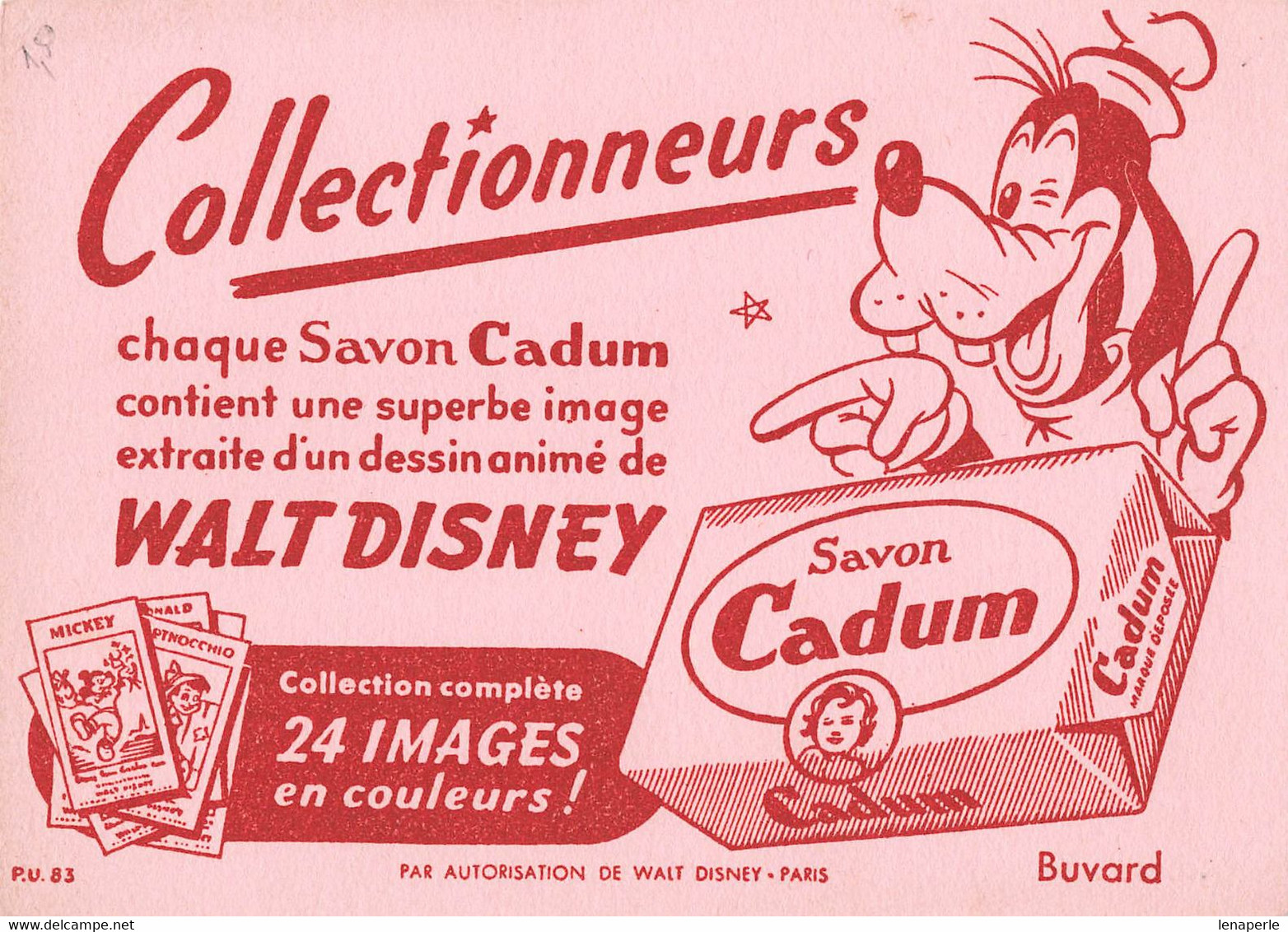 BUVARD SAVON CADUM WALT DISNEY - Parfums & Beauté