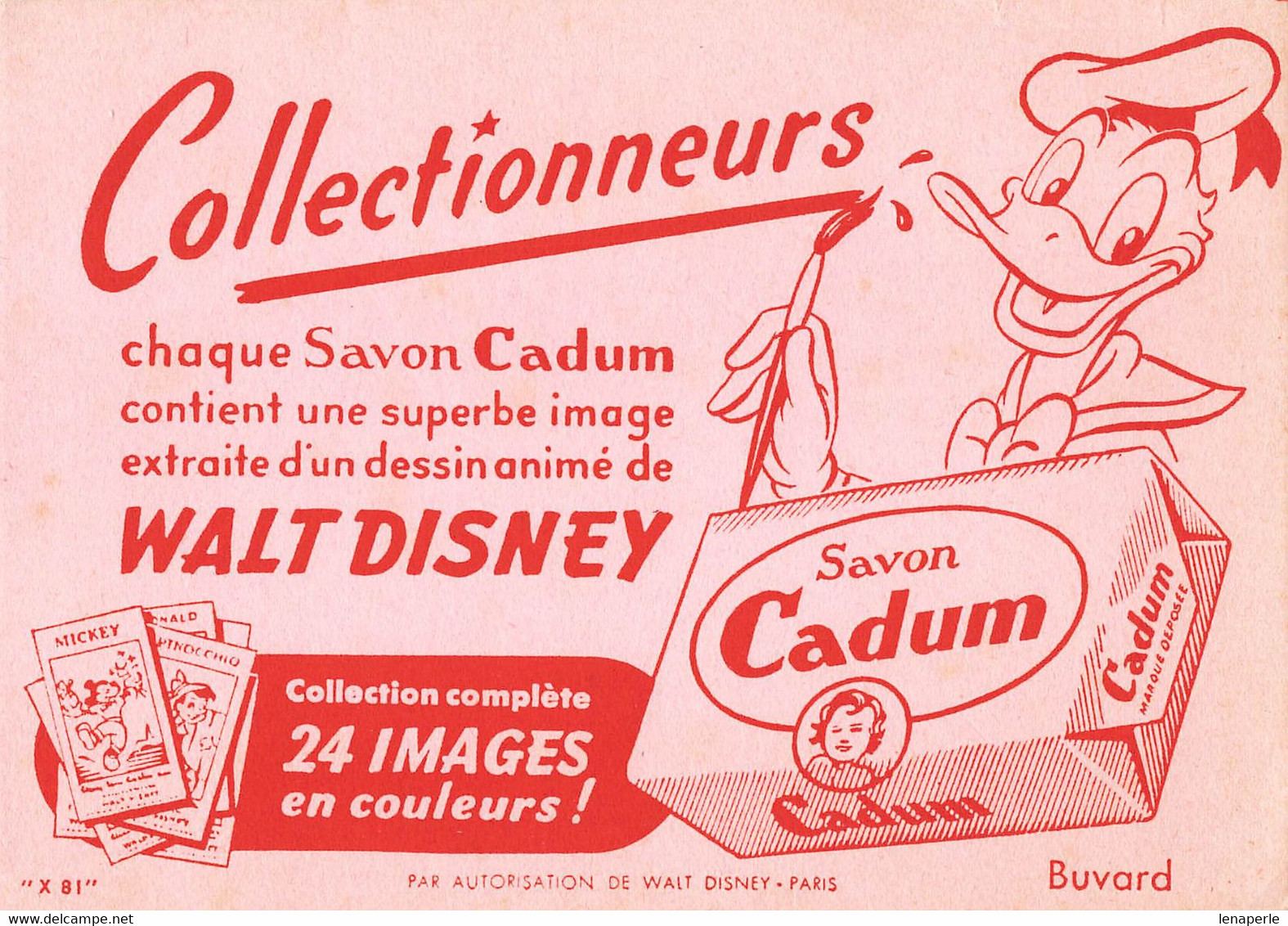 BUVARD SAVON CADUM WALT DISNEY - Parfum & Kosmetik