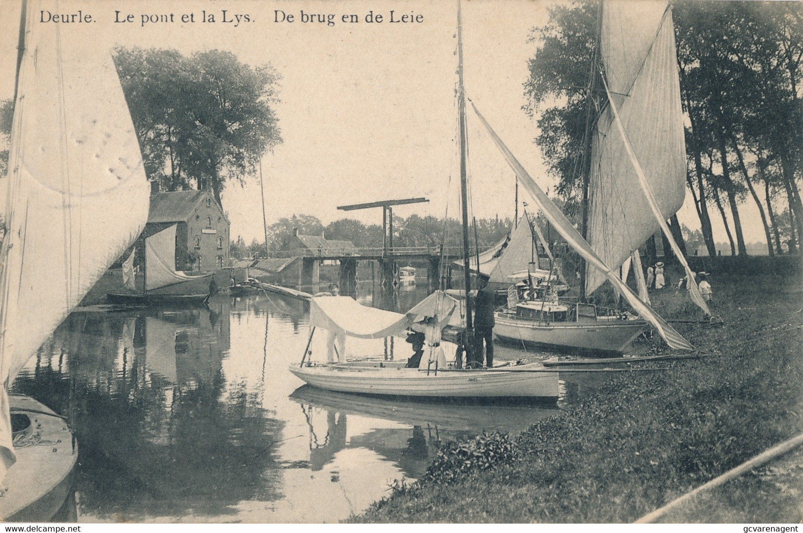 DEURLE  LE PONT ET LA LYS   DE BRUG EN DE LEIE            2 SCANS - Sint-Martens-Latem