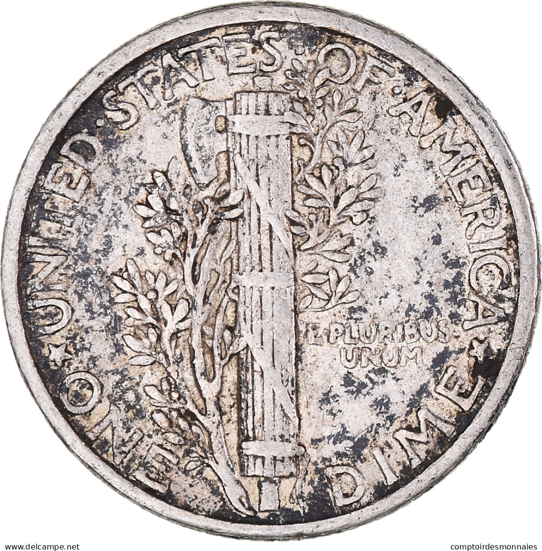 Monnaie, États-Unis, Mercury, Dime, 1942, Philadelphie, TTB, Argent, KM:140 - 1916-1945: Mercury