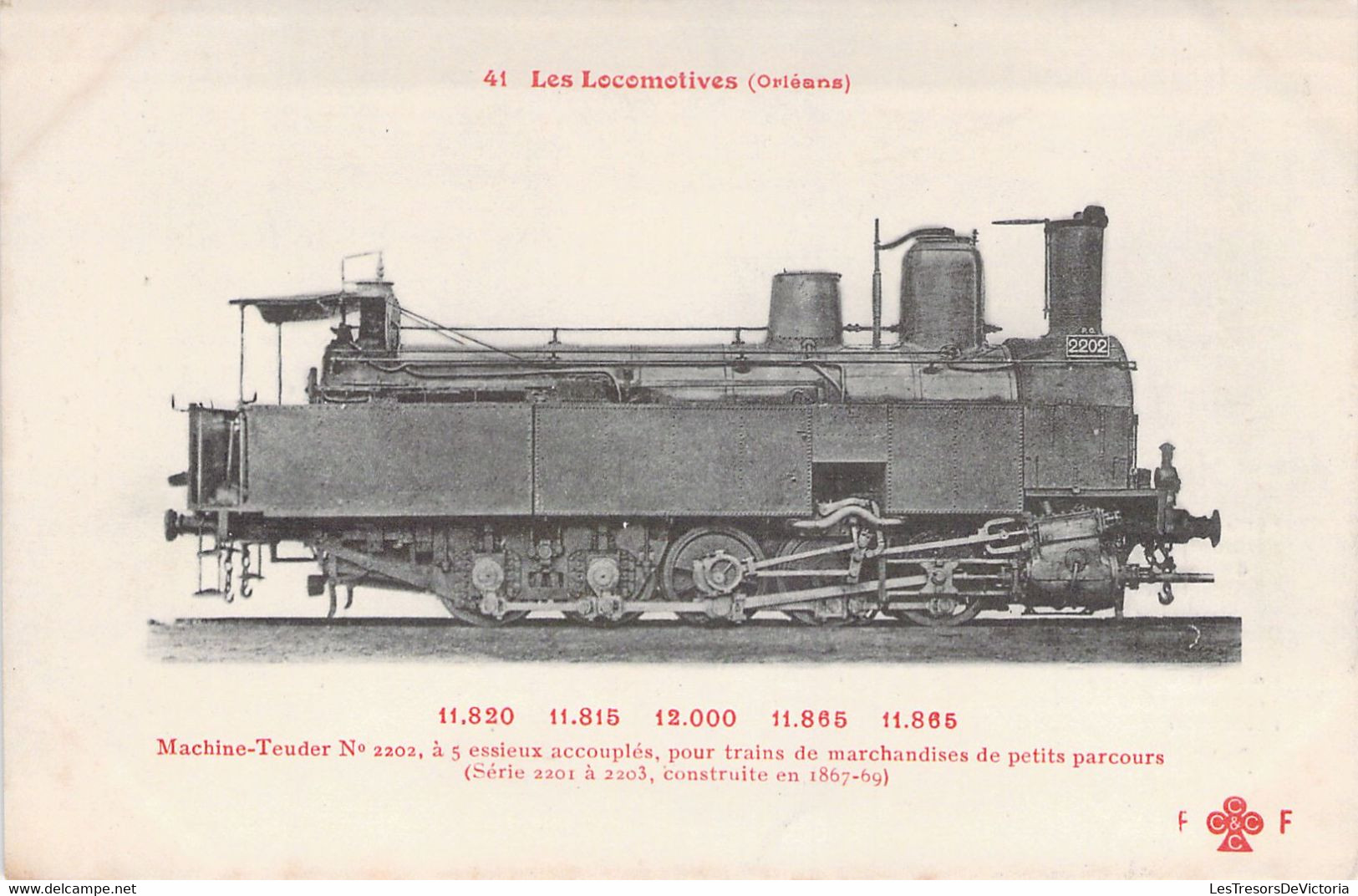 CPA Chemin De Fer - Les Locomotives Françaises Orléans - 3 F Fleury - Machine N°2202 - Treni