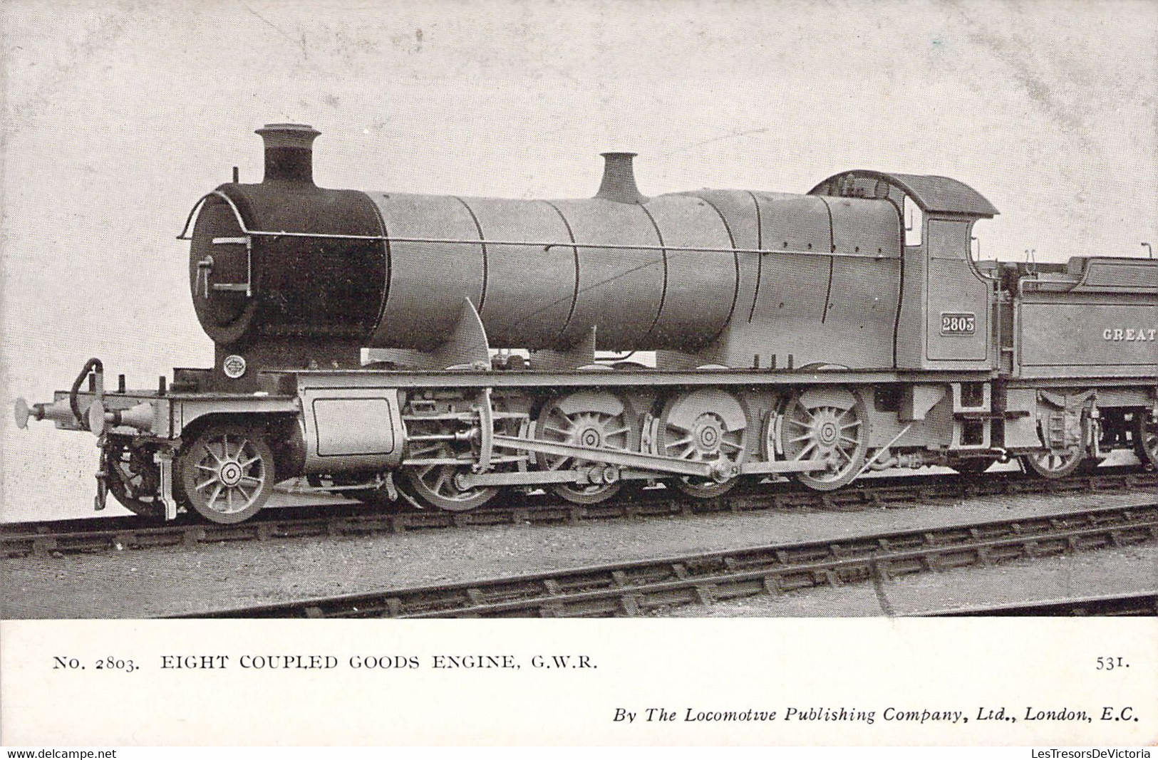 CPA Chemin De Fer - Eight Coupled Foods Engine GWR N°2803 - Trains