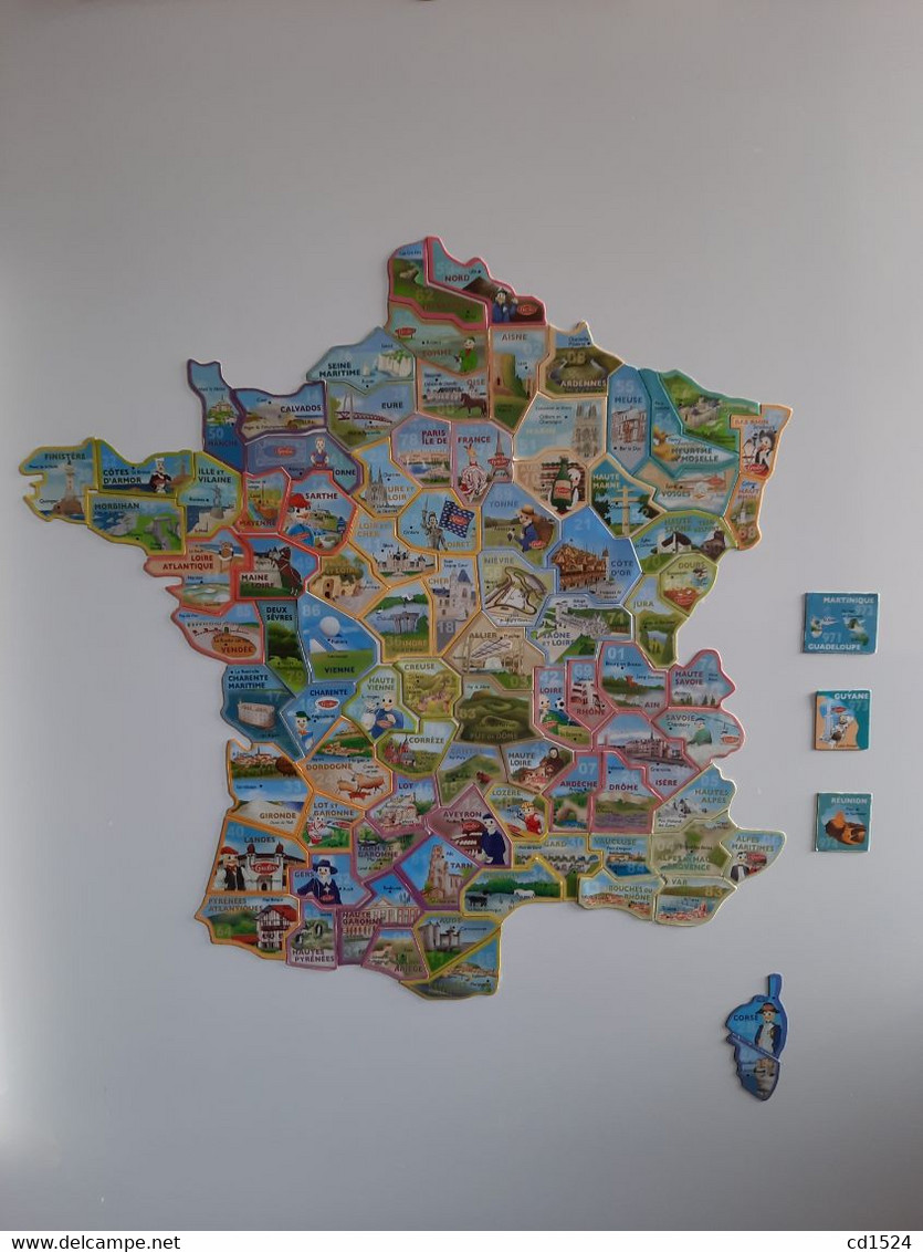 EXCEPTIONNELLE : Carte Complète Des Départements De France "Le Gaulois" - Tourism