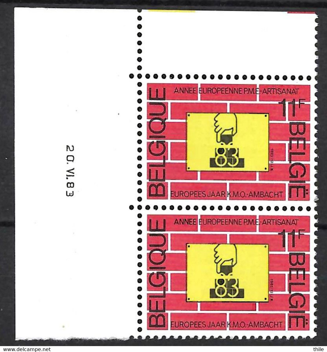 COB 2101-Cu ** - Décalage De La Couleur Jaune - Coin Daté Du 20/06/1983 - Other & Unclassified