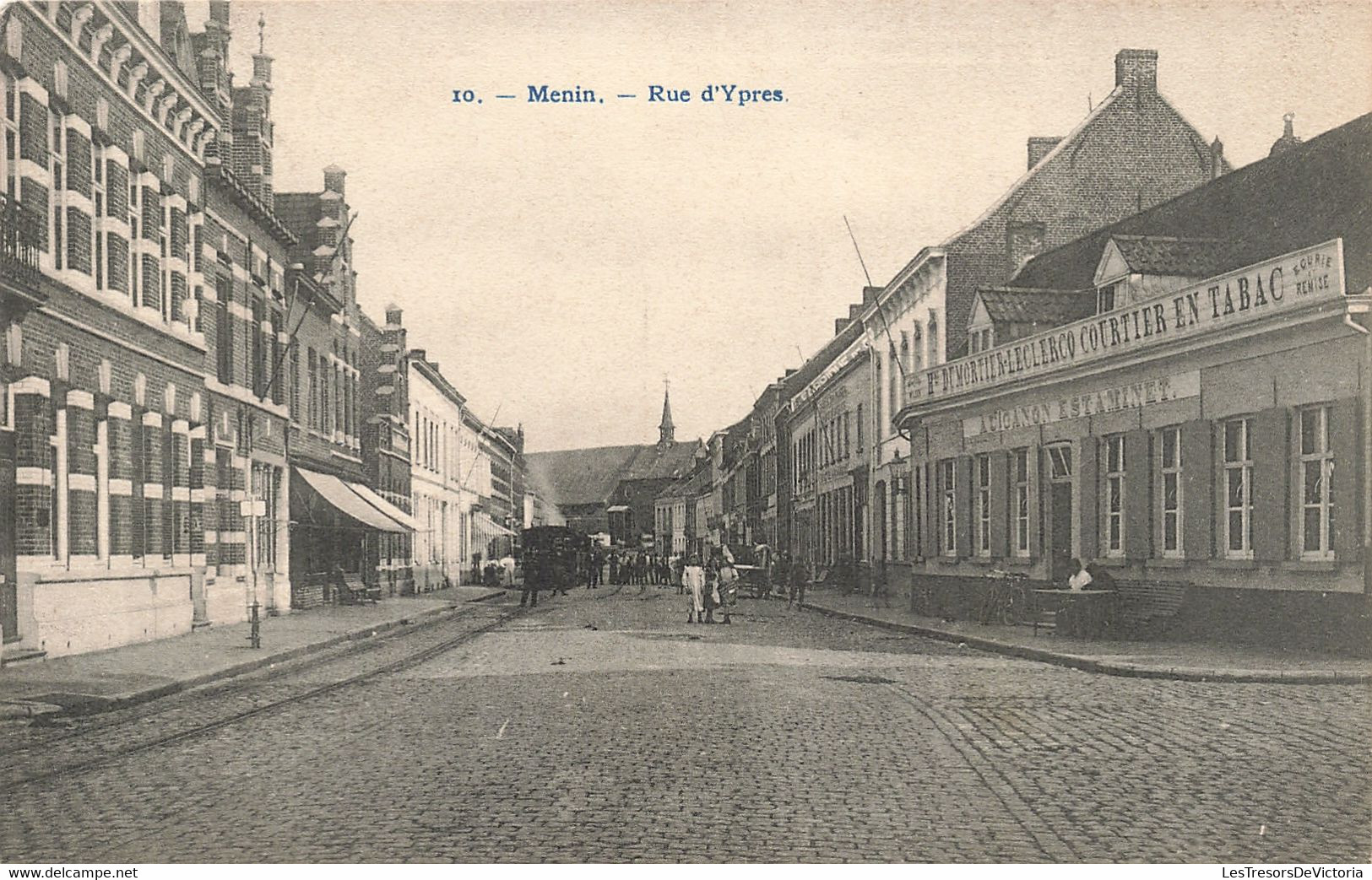 CPA - Belgique - Menin - Menen - Rue D'Ypres - Phot. H. Bertels - Animé - Dumortier Leclercq Courtier En Tabac - Menen
