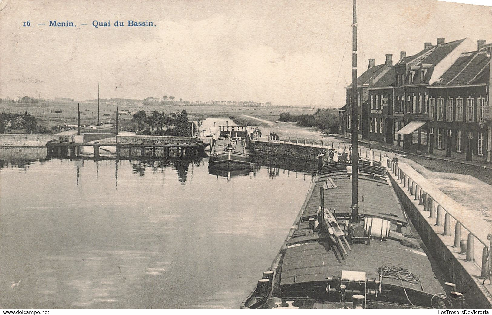 CPA - Belgique - Menin - Menen - Quai Du Bassin - Phot. H. Bertels - Oblitéré Liège 1911 - Péniche - Canal - Menen