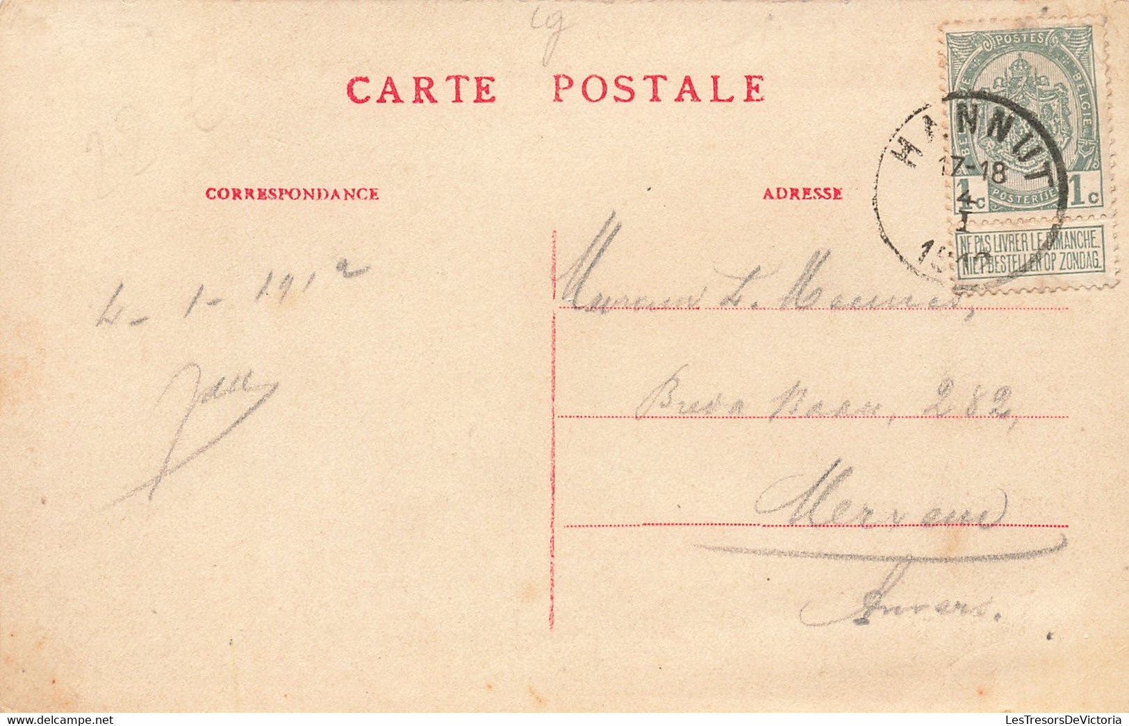 CPA - Belgique - Merdorp - Villa Dandoy - Edit. Fauville Fréson - Oblitéré Hannut 1912 - Enfant - Hannut